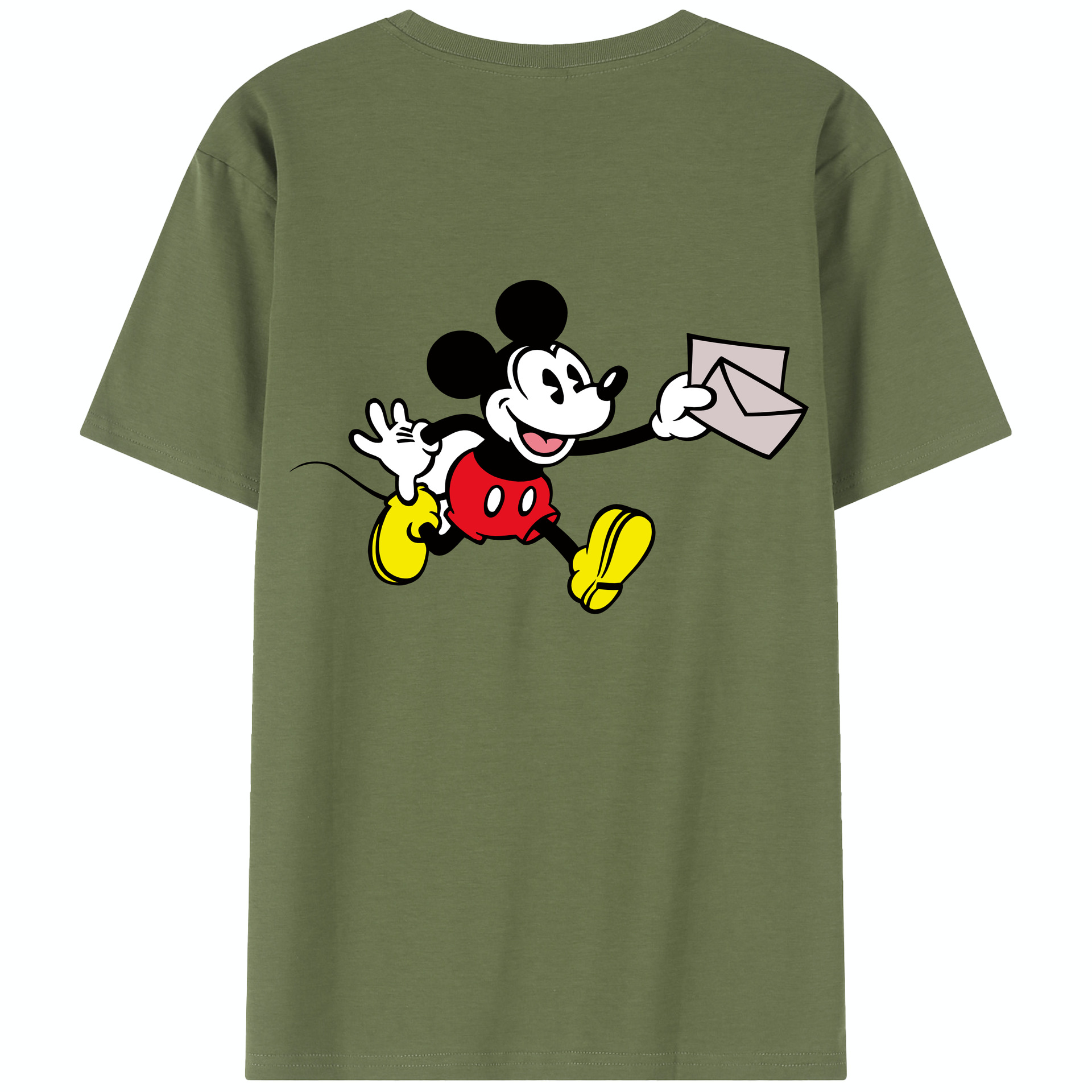 （画像用） ミッキーマウス Mickey Mouse 綿100％半袖Tシャツ（背面プリント）